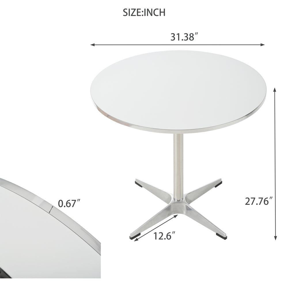 Modern circular dining table and small tea table, with a minimalist style, suitable for use in family dining rooms, kitchens, and living rooms