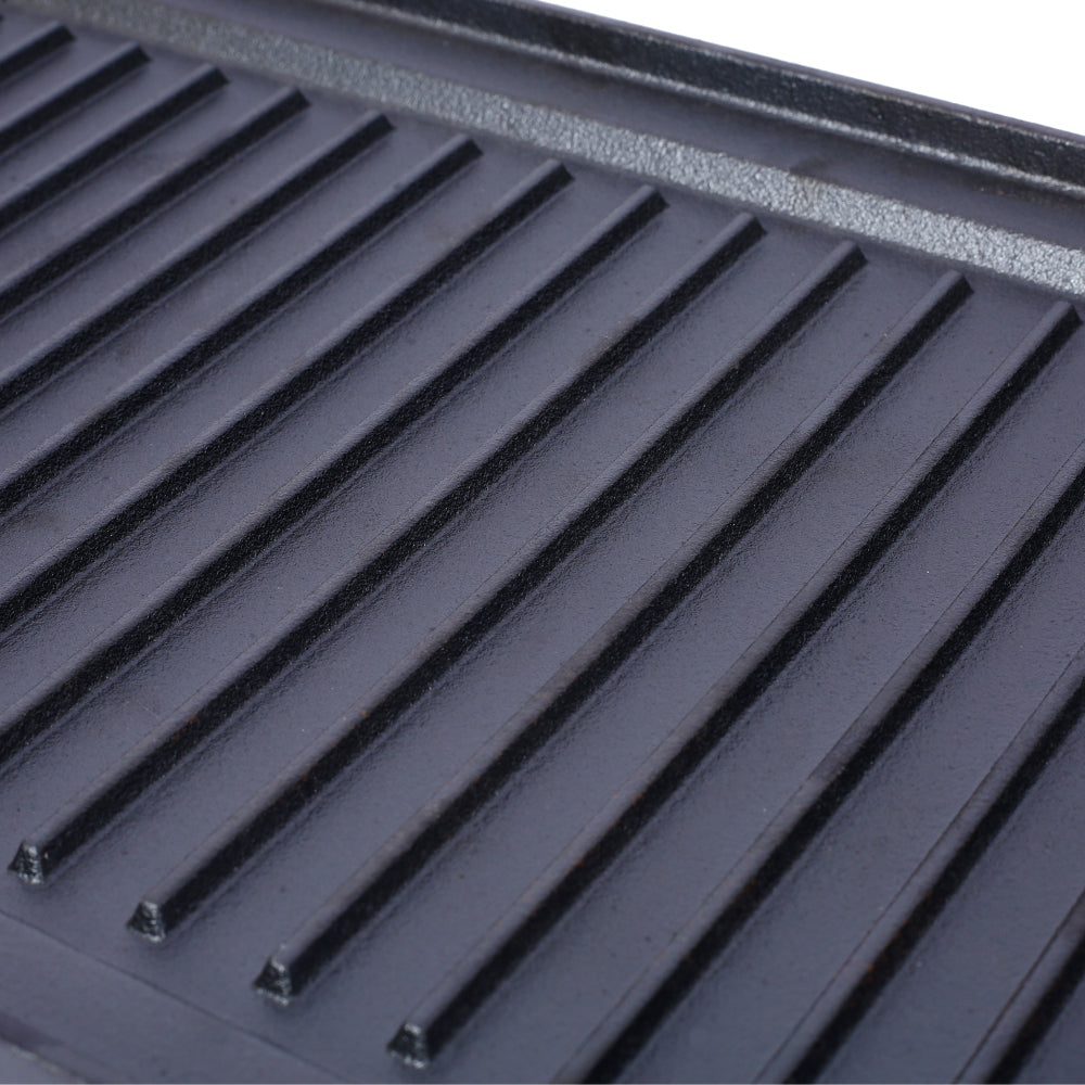 Pre-Seasoned Cast Iron Reversible Rectangular Grill/Griddle, Black,20inch x 10inch