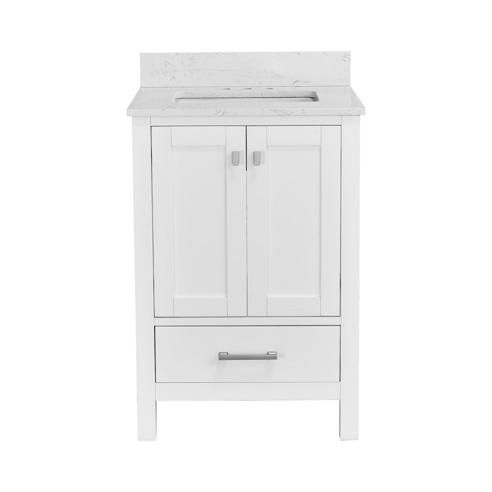 60'' Bathroom Vanity, Freestanding Vanity Top with Single basin Solid Wood Frame Bathroom Storage Cabinet