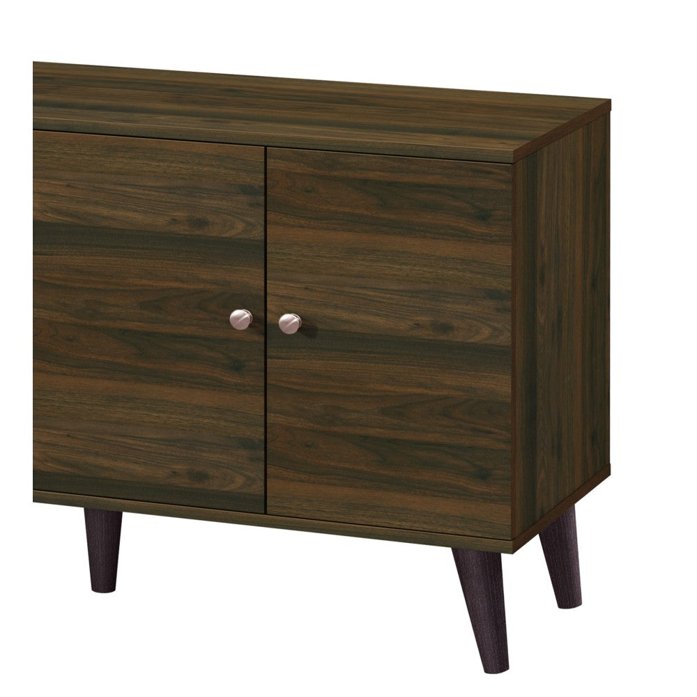 Amidon TV Stand for TVs up to 47.3", with 2 Storage Shelves& 1 Cabinet, Modern Entertainment Centre for TV in Living Room in Walnut
