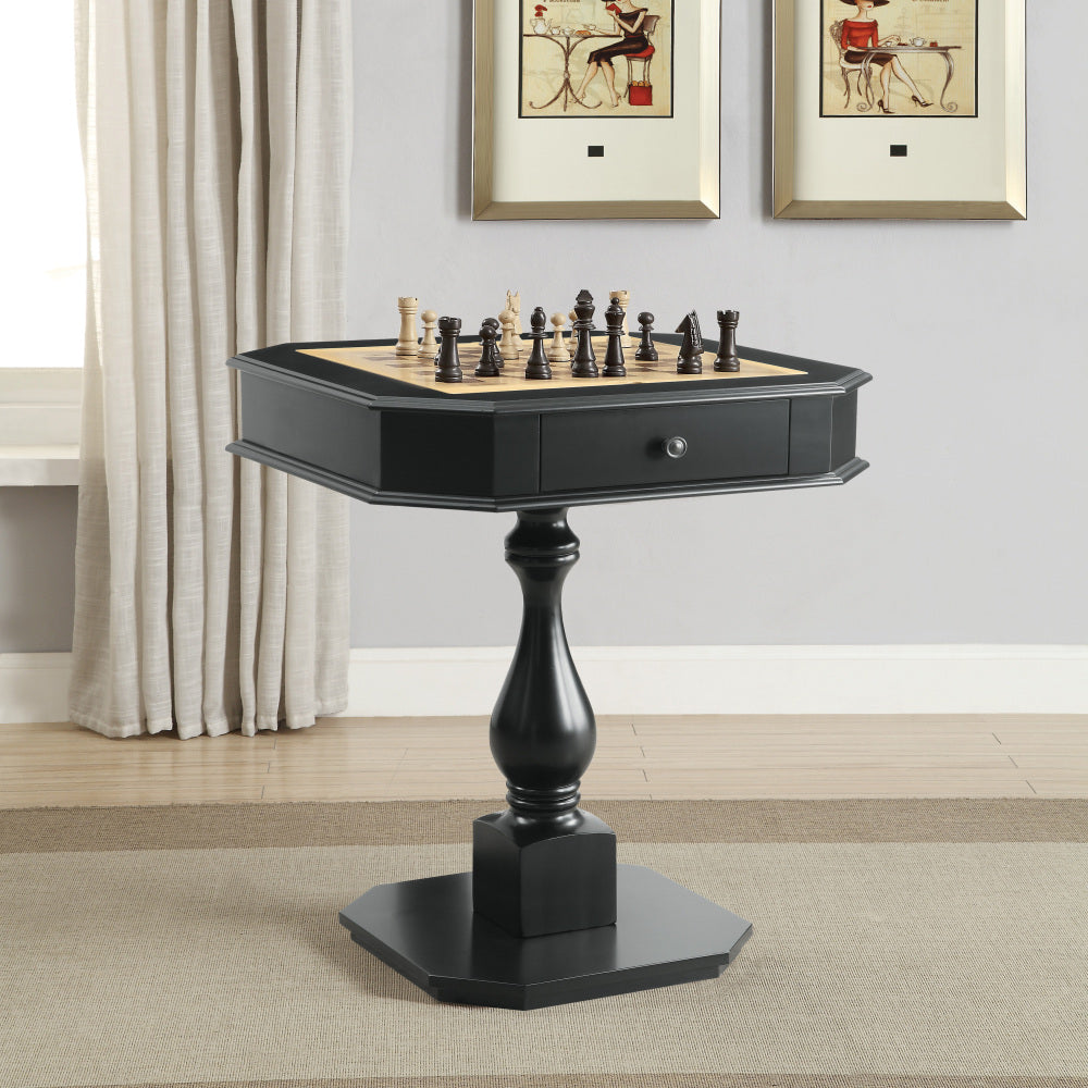 Bishop Cherry Finish Reversible Chess Checker Game Table w/Game Tray (Chess Fingures Not Included)