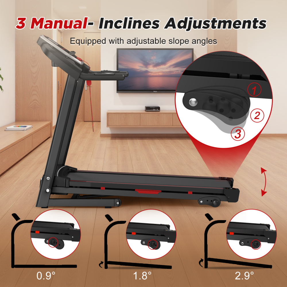 Folding Treadmills for Home - 3.5HP Portable Foldable with Incline, Electric Treadmill for Running Walking Jogging Exercise with 12 Preset Programs, Indoor Workout Training Space Save Apartment,APP