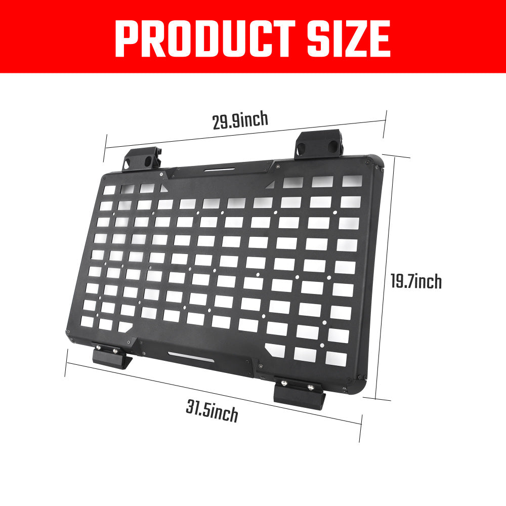 Rear Window Molle Panel Modular Storage Panel System Rear Window Protective Decoration for 2018-2023 Jeep Wrangler JL 4 Doors, Right side (Passenger Side)