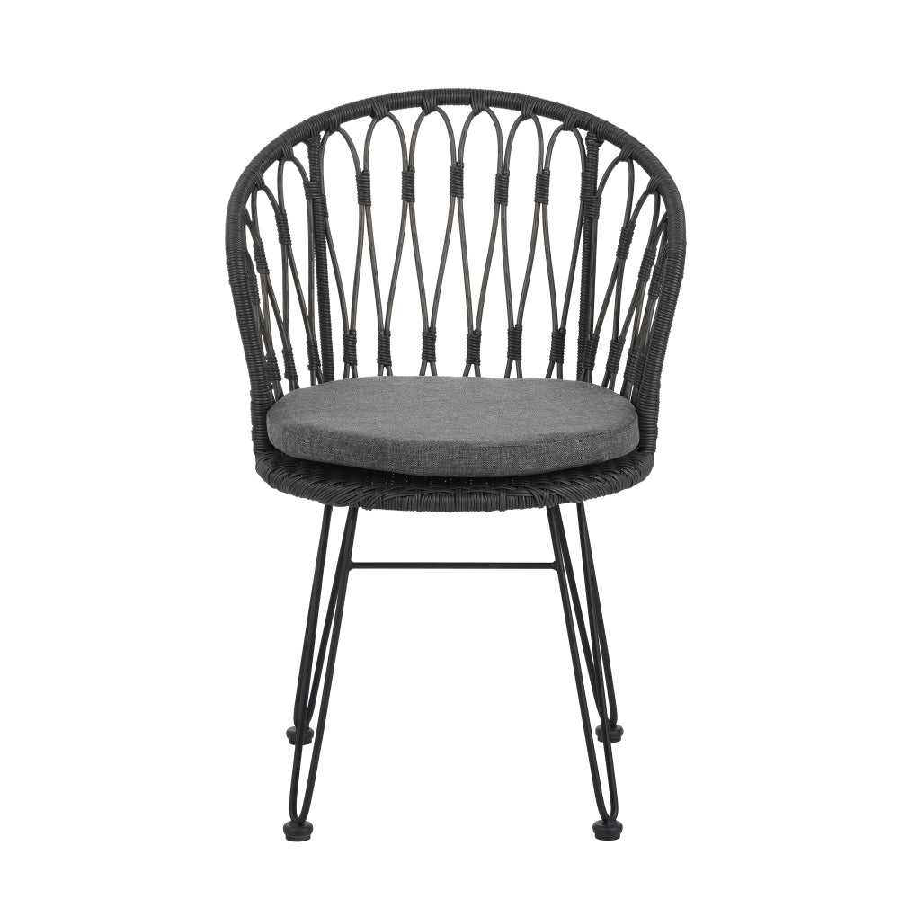 TAVON CHAIR,2PCS with 2 Cushions,Gray