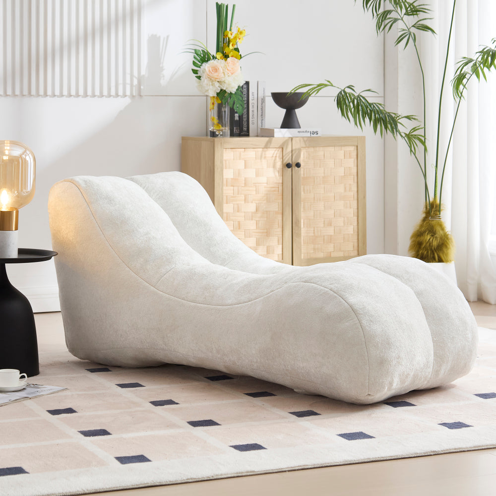 Creative bean bag sofa chair for adults filled with high-quality sponge that is plump and elastic fitting the curves of the human body and providing gentle support to the body in all as
