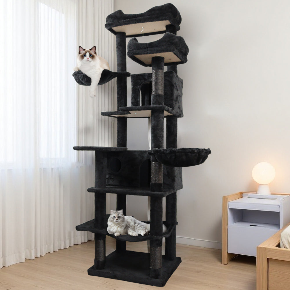 68 Inches Multi-Level Large and Tall Cat Tree gray