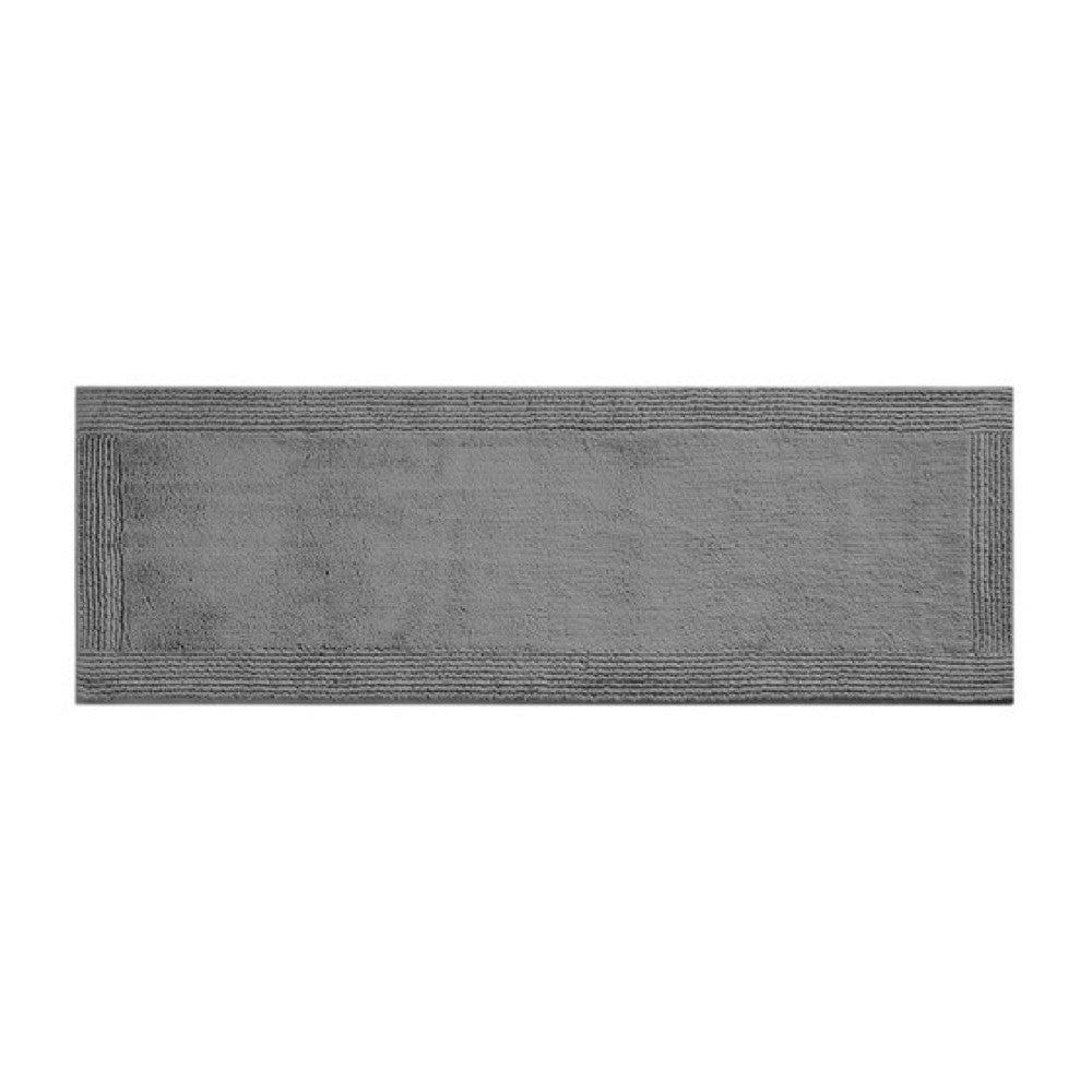 100% Cotton Tufted 3000 GSM Reversible Bath Rug Charcoal 21x34"