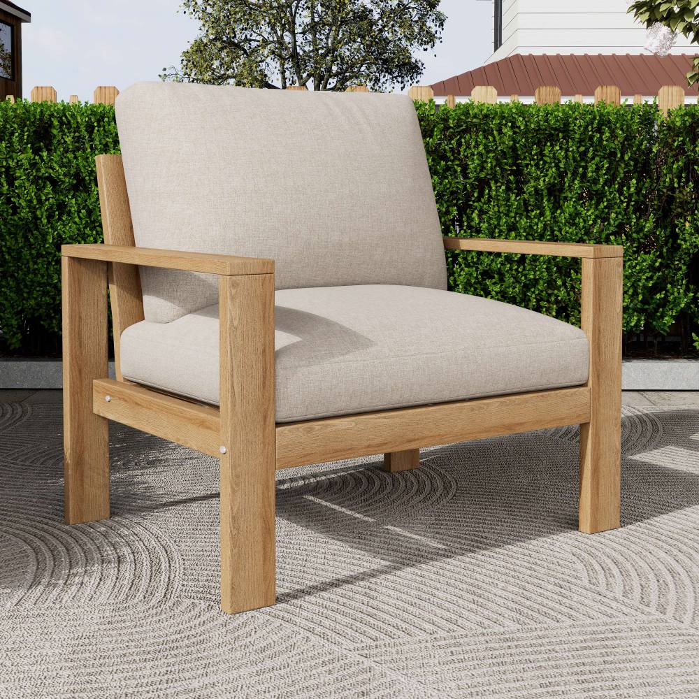 Outdoor Patio Chair with Cushions (Set of 2)
