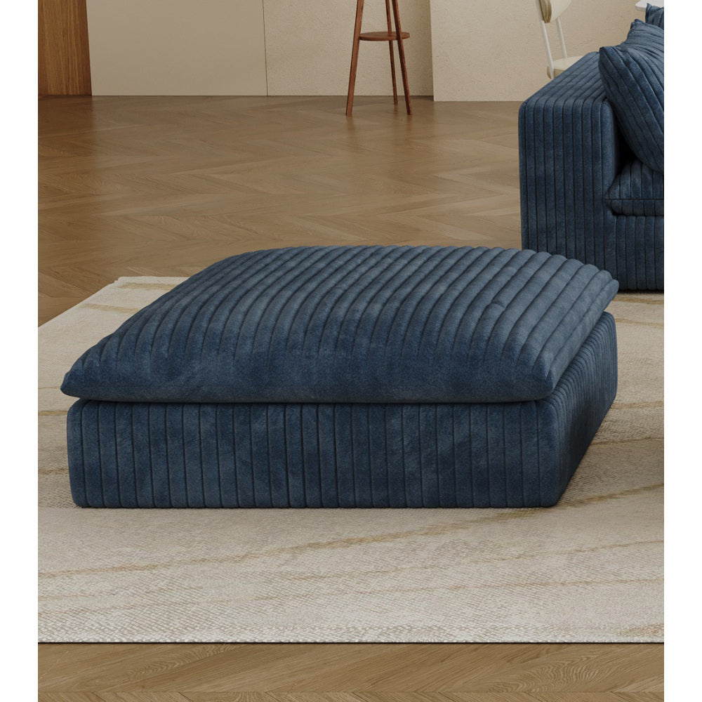 Cloud Sofa,Corduroy Fabric,Deep Seat Couches,Double-layer design,Removable Cushion,No Assembly, DIY Combination for Living room, Bedroom,Conference room ,Apartment,White
