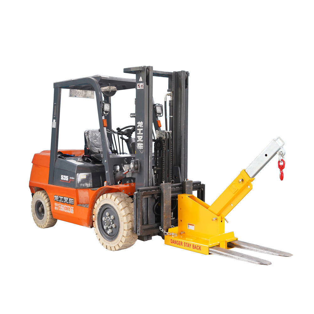 Fork Mounted Telescoping Crane Jib Boom, Forklift Jib Boom Crane,Adjustable Boom 33-80in, Forklift Mobile Crane