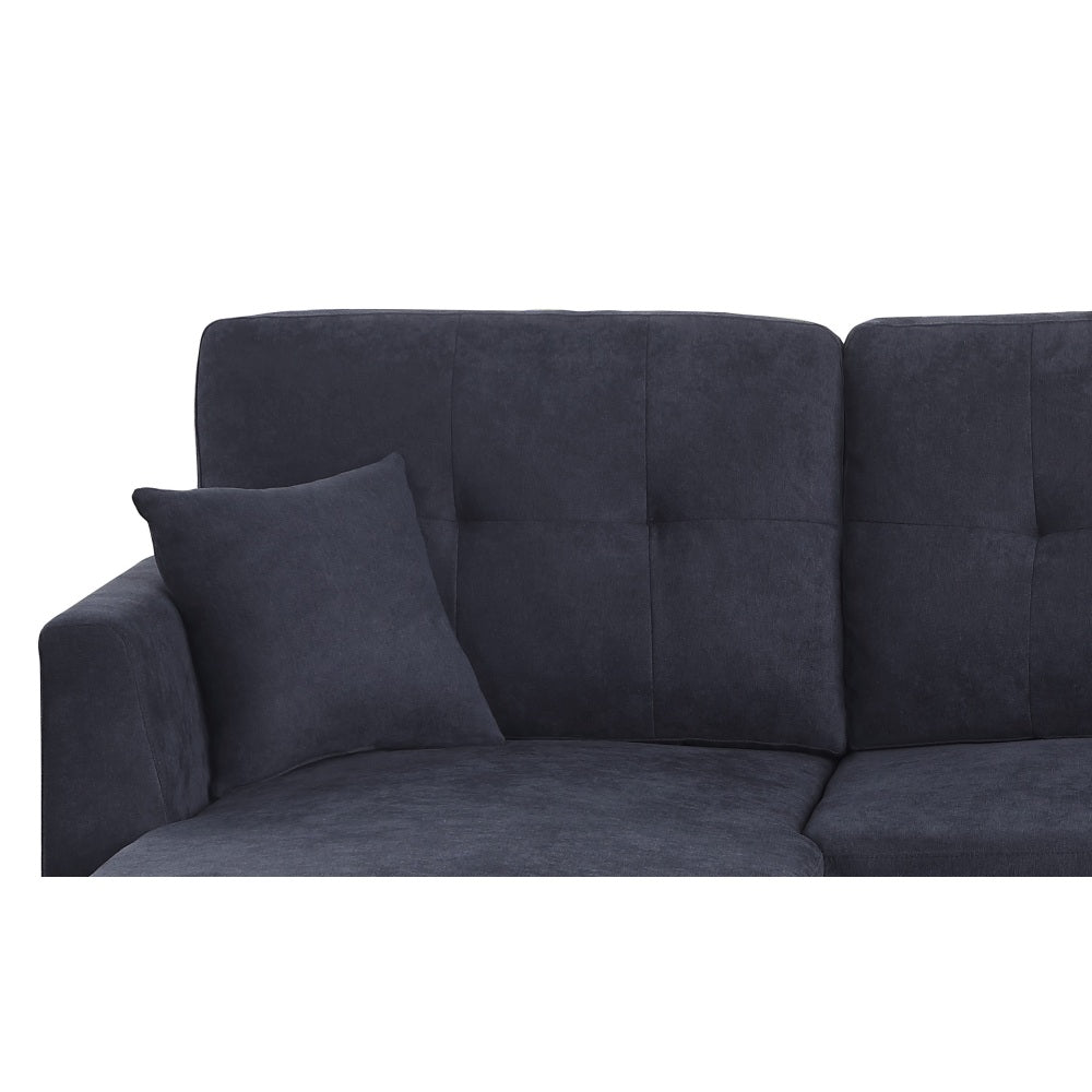 Sectional Sofa Bed, Dark Blue