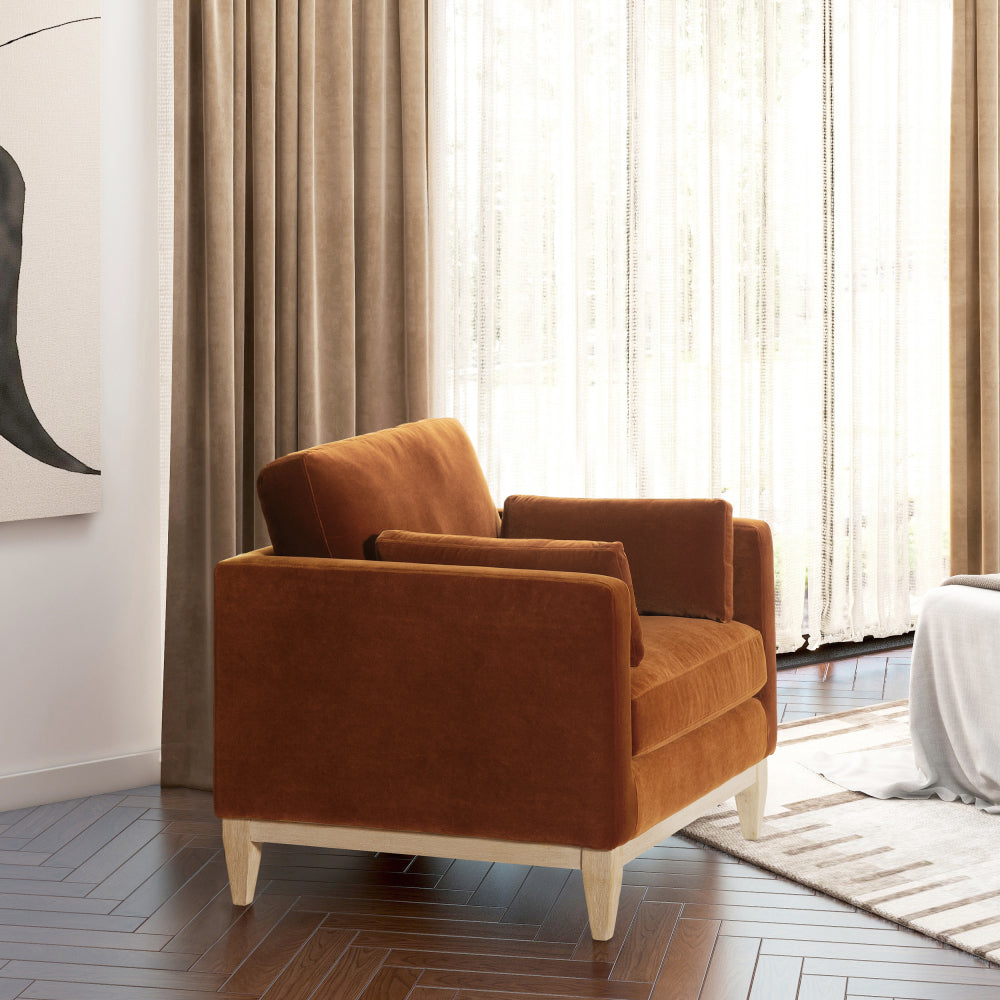 Knox 89" Modern Farmhouse Reversible Chaise Sectional Sofa, French Beige Performance Velvet