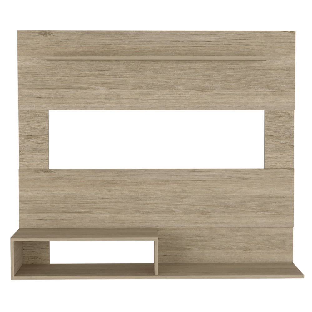 Floating Entertainment Center for TV´s up 55", Space For TV, One Superior Shelf, Two Shelves, Light Pine