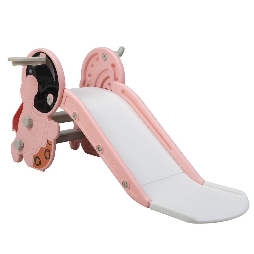 Toddler Slide for Indoor Use,Pink+White
