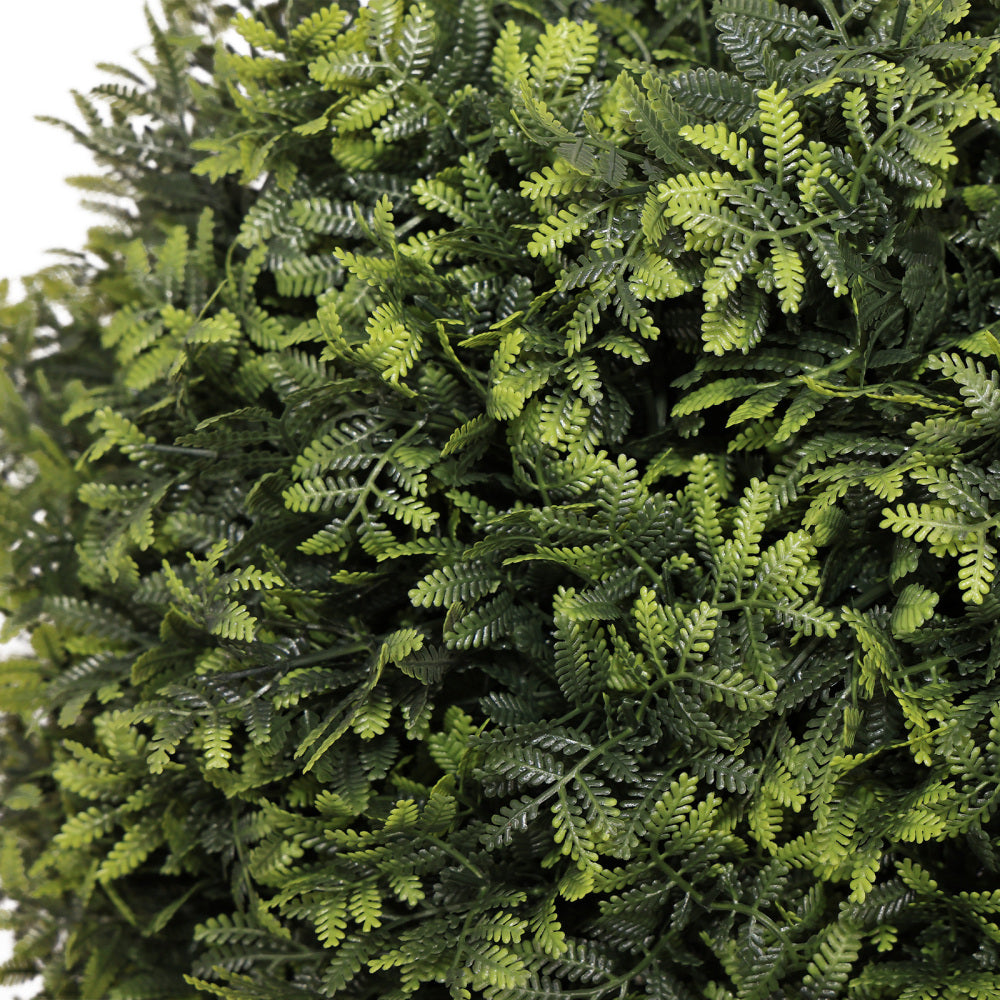 55cm Artificial Topiary Boxwood Ball Trees – Faux Evergreen Potted Shrubs for Porch, Patio, or Entryway Decor, 2pcs/set