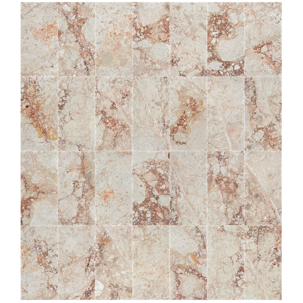 12*24 pink natural marble, natural stone, genuine marble, real marble, for wall and floor, polished marble tile, 1 box 4 pcs