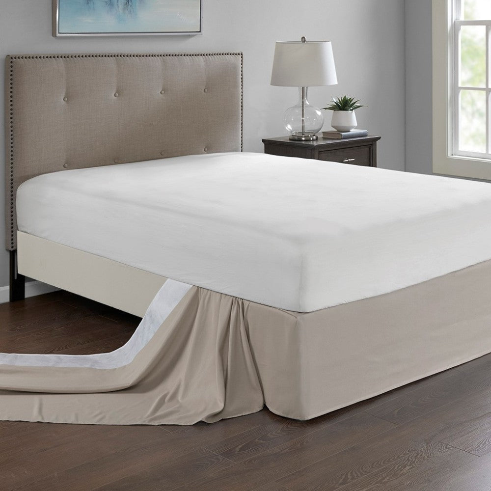 Wrap Around Adjustable Bedskirt Khaki One Size