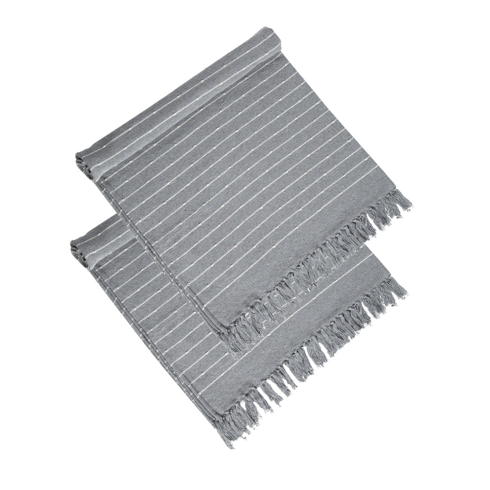 50x60" Conrad Grey Throw Blanket, 2 Pack