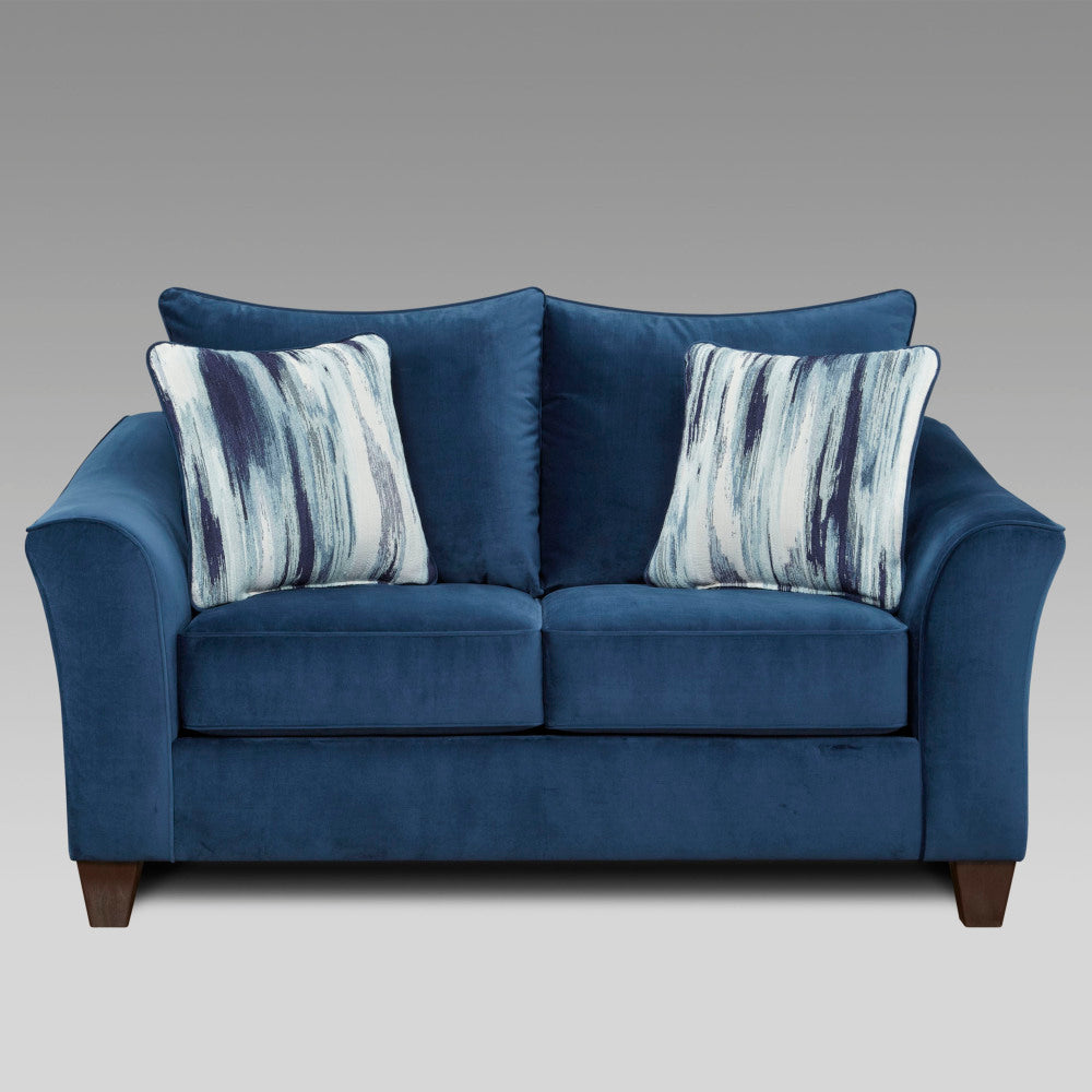 Camero Platinum Fabric Pillowback Loveseat
