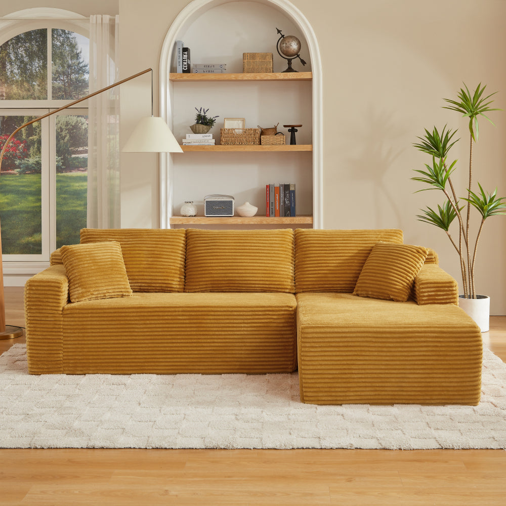 L-Shaped Cloud Sectional Sofa with Deep Seat,No Assembly Required,Modular Couches Sleeper for Living Room,Bedroom,Apartment,Dark Grey