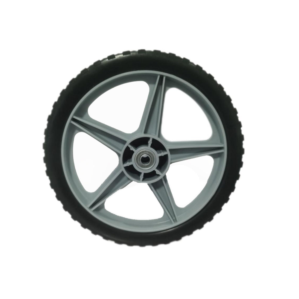 12" Spoked Plastic Wheel and Tire, Universal Replacement Wheel for Lawn Mowers and DIY Trolley Wagon Cart 10 Pack