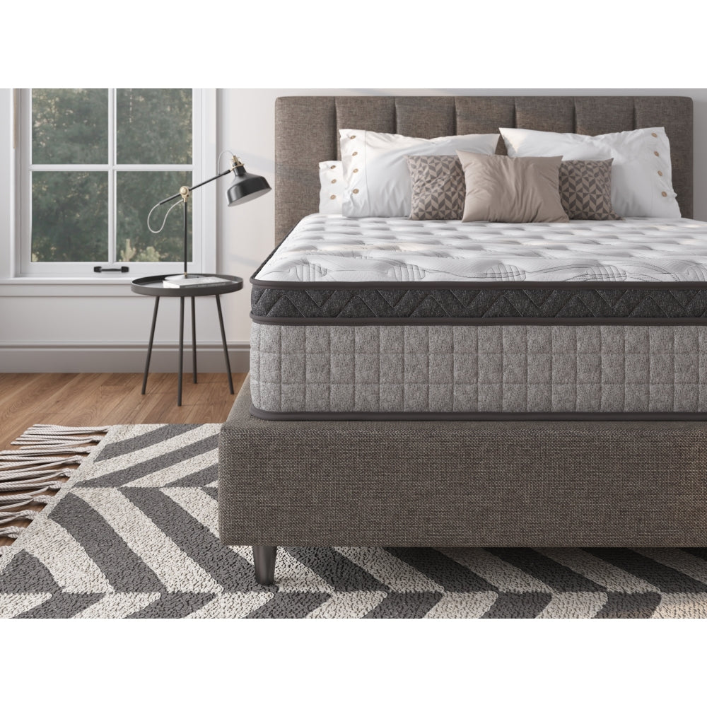 Twin Diamond Comfort Foam Encased 10" Hybrid Mattress – Medium Soft, Assembled in the USA, Gel memory Foam, Pressure Relief