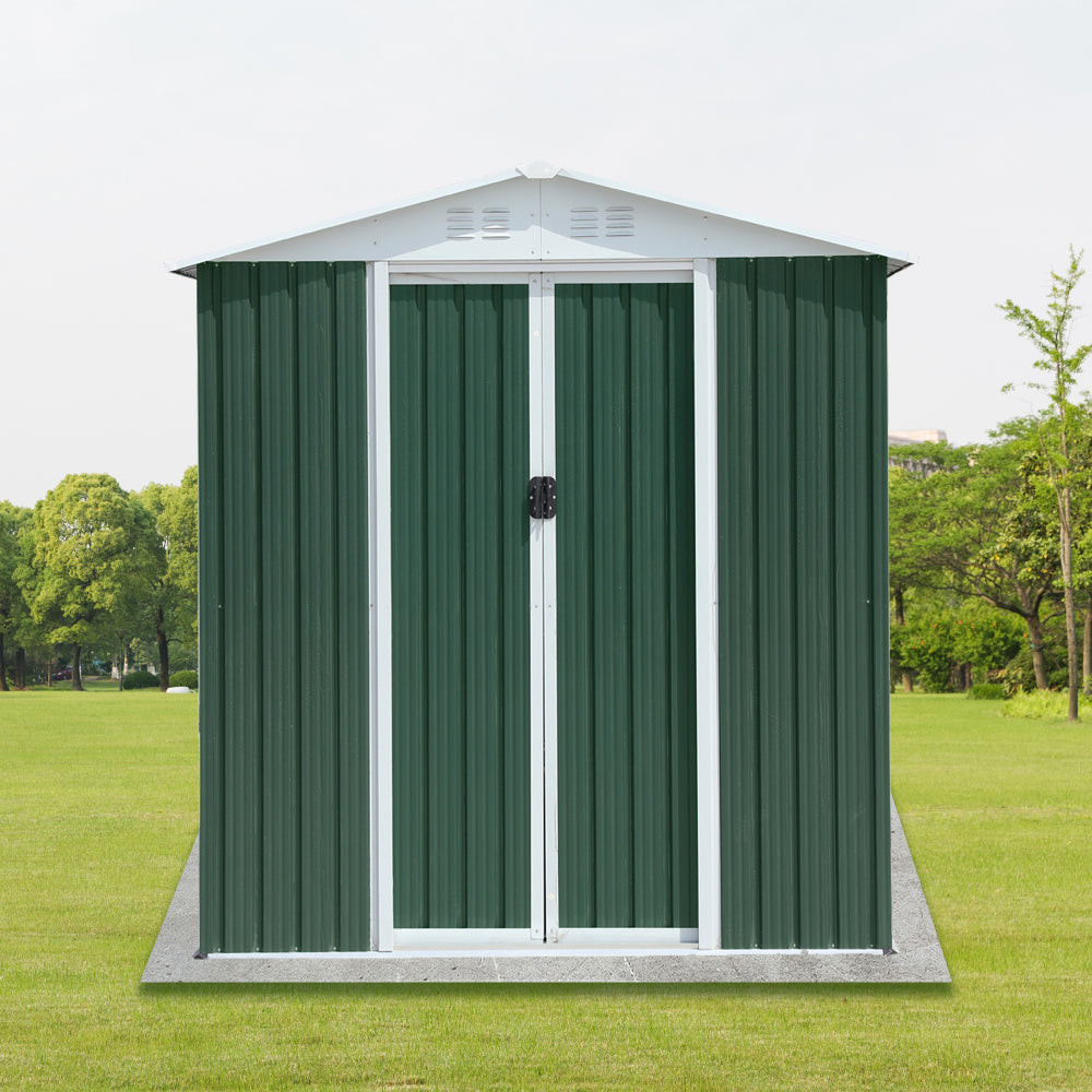 5X3 Feet Dark Grey Outdoor Storage Shed With Aluminum Alloy Frame (old SKU W2794P195736)
