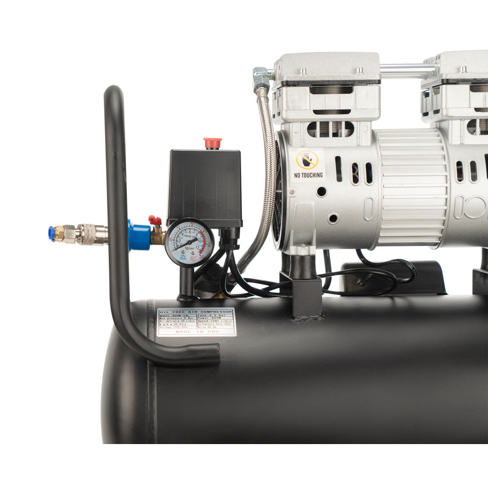 6.3 Gallon Air Compressor, 1.2HP, Max. 116PSI Pressure, 65dB Ultra Quiet Compressor for Auto Repair, Tire Inflation, Spray Painting, Woodwork Nailing