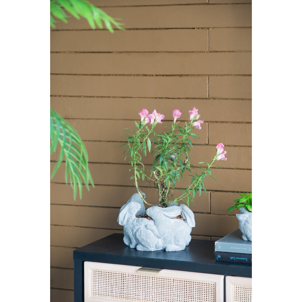 Cement Bust Wall Planter - Indoor Outdoor Home Garden Decor, 8" x 4" x 9"
