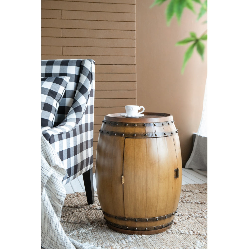 22.5x22.5x26" Drum Side Table