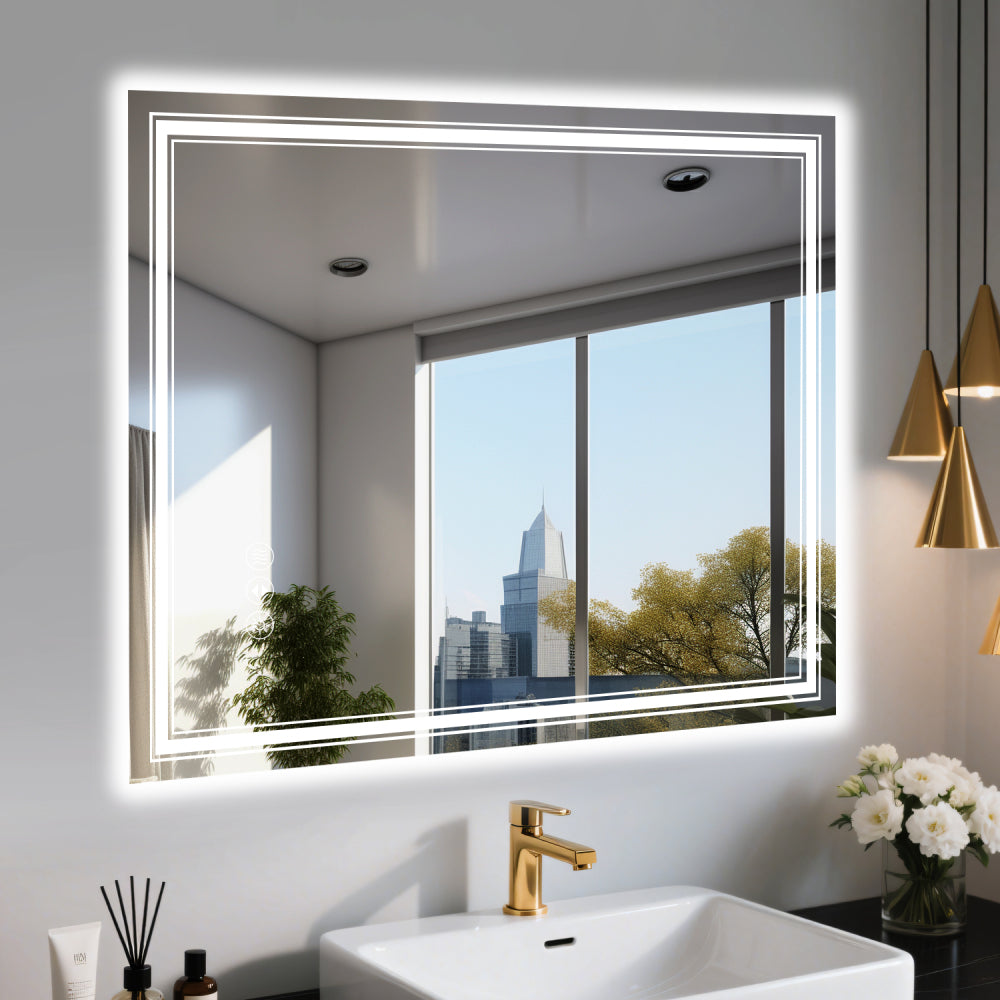 20x28 Inch Frameless LED Bathroom Mirror,Smart Mirror