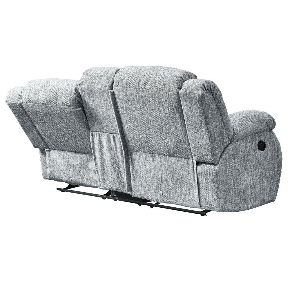 STONIC GREY CONSOLE RECLINING LOVESEAT