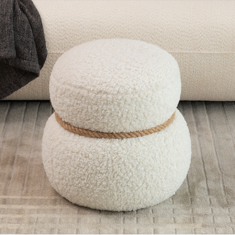 WKJ1Y Dark green snowman stool, seat body width 14.56 inches, round belly, playful cute, suitable for any space