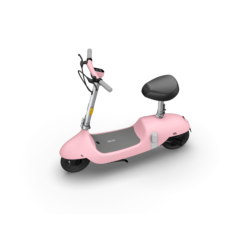 Electric Scooter with Foldable Seat w/35 Miles Operating Range & 15.5mph Max Speed - Pink
