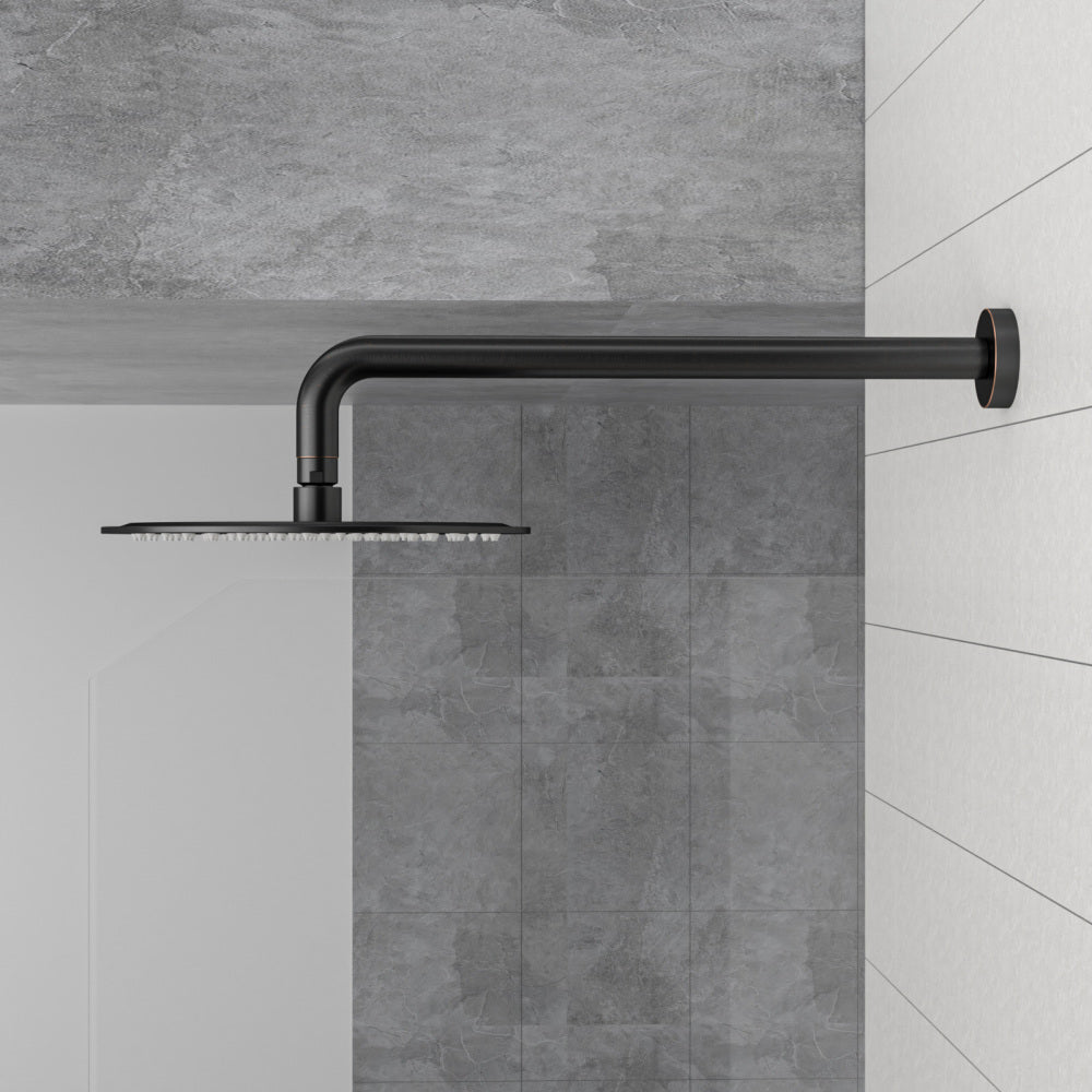 8" Ceiling Mounted Shower Arm with Flange, Brushed Nickel