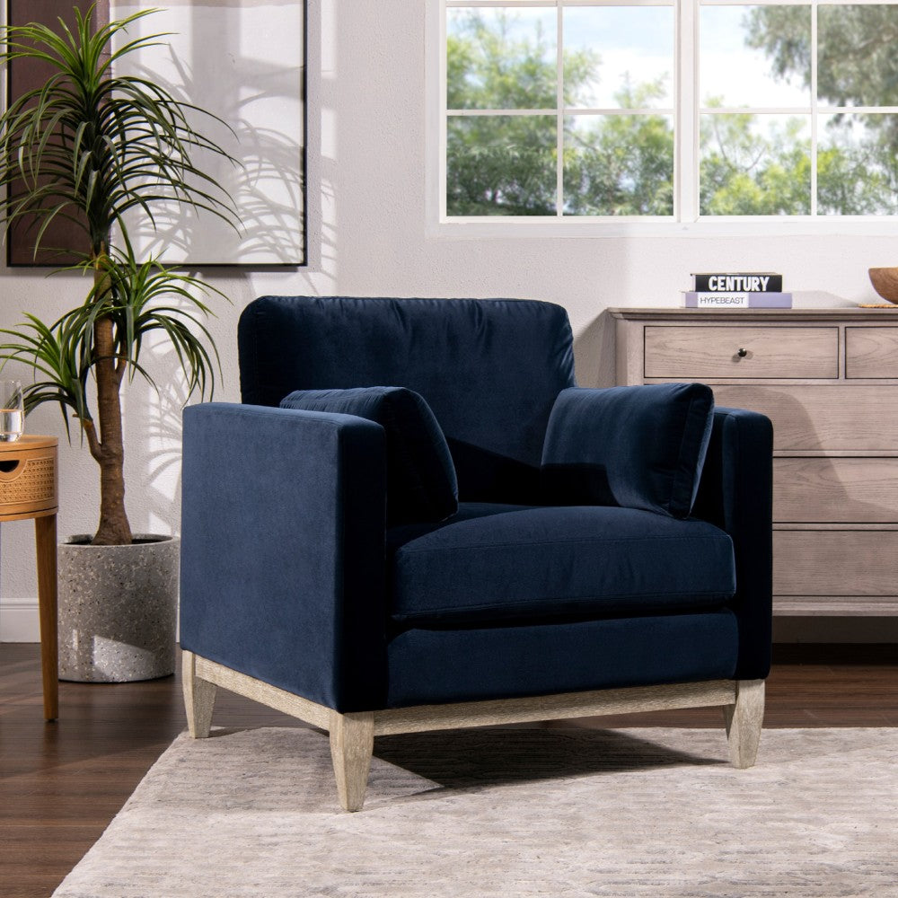 Knox 89" Modern Farmhouse Reversible Chaise Sectional Sofa, French Beige Performance Velvet