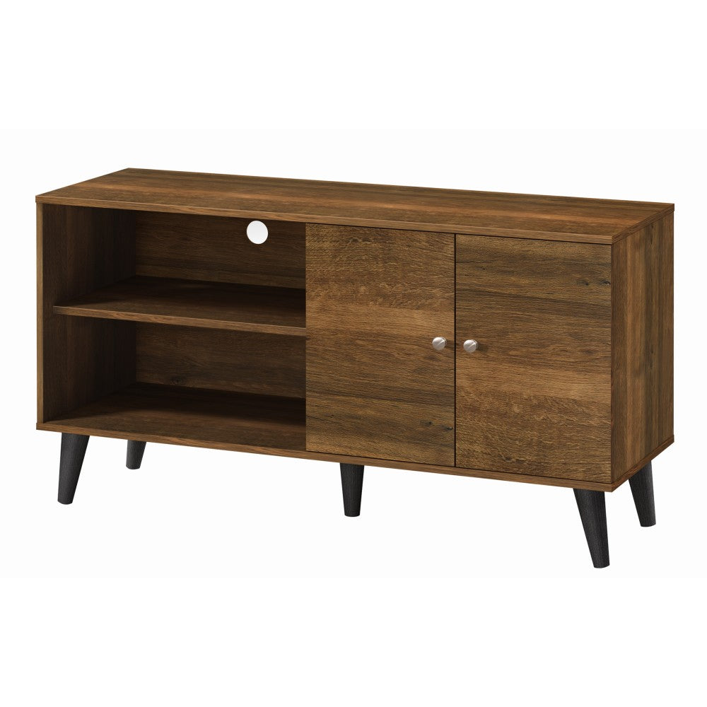Amidon TV Stand for TVs up to 47.3", with 2 Storage Shelves& 1 Cabinet, Modern Entertainment Centre for TV in Living Room in Walnut