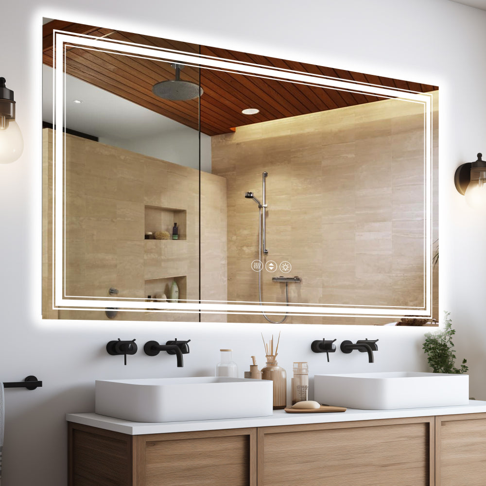 20x28 Inch Frameless LED Bathroom Mirror,Smart Mirror