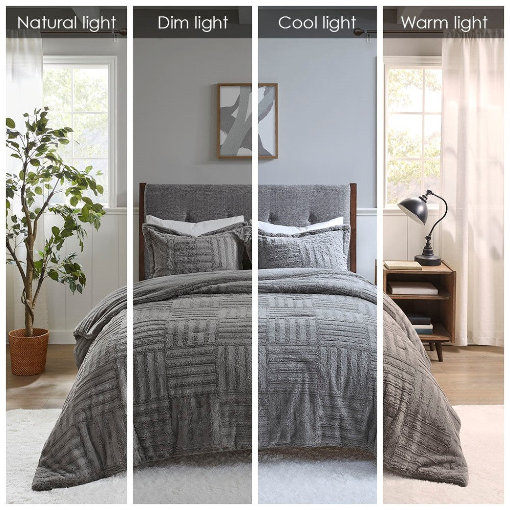 Full/Queen Fur Down Alternative Comforter Mini Set
