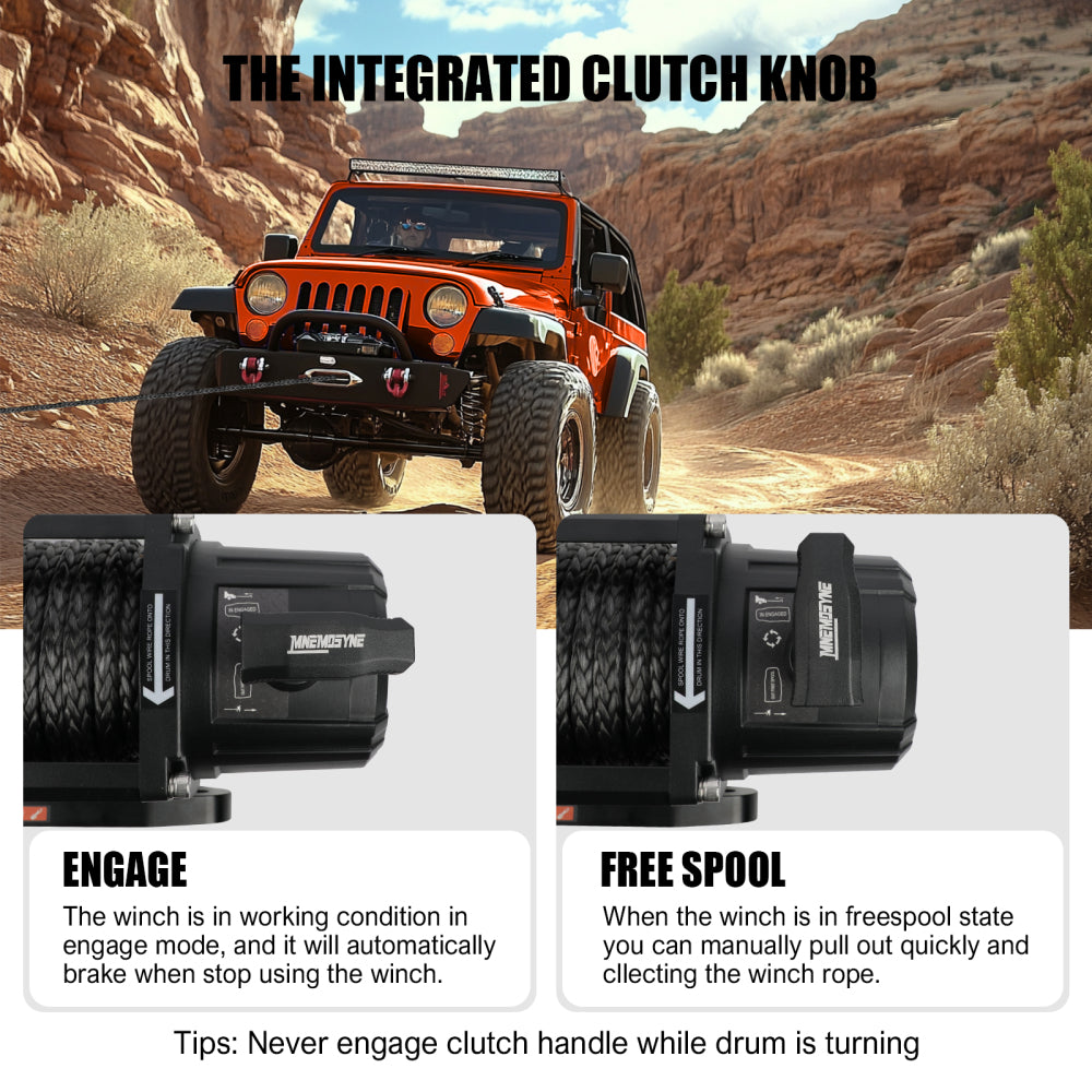 13500LBS Electric Winch 12V Synthetic Rope Sand Towing Truck Trailer Jeep 4WD