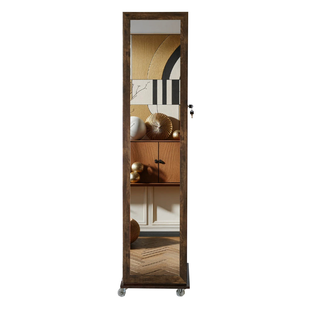 Fashion Simple 360° Swivel With Led light Jewelry Cabinet