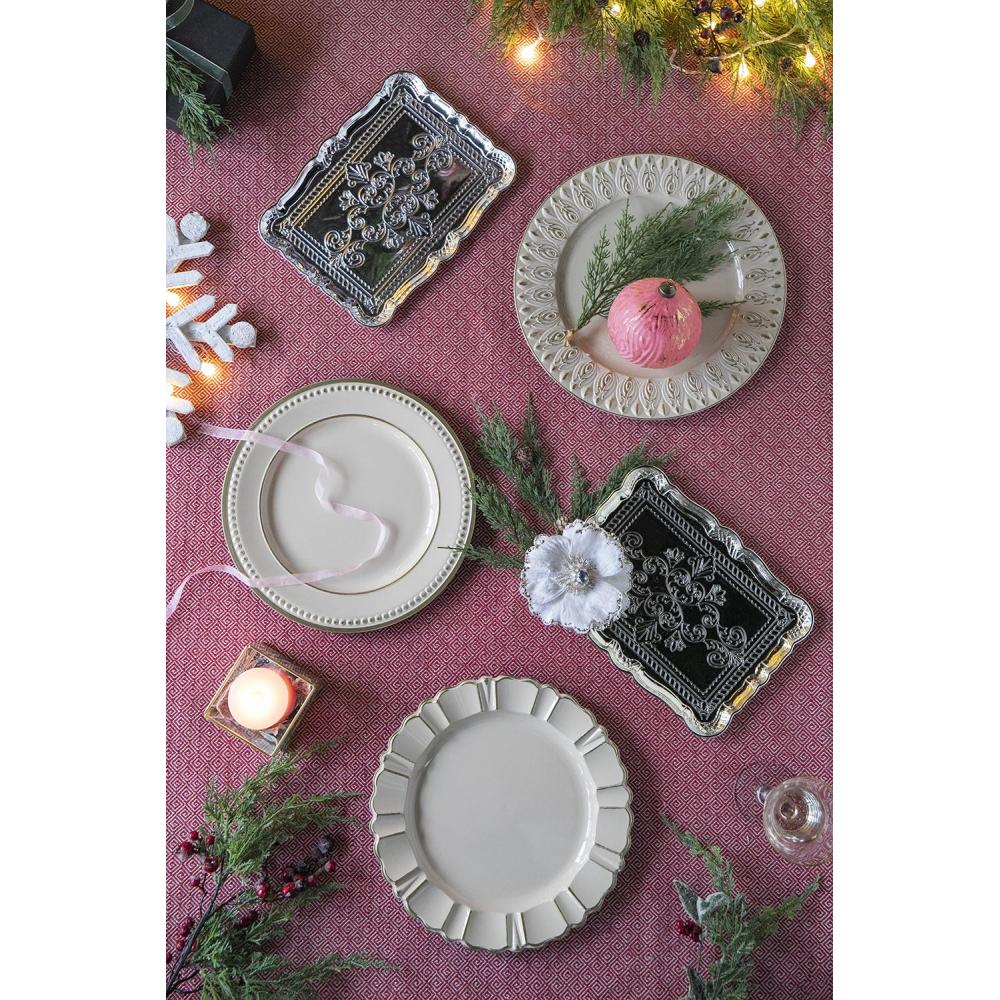 6 Pack Plastic Charger Plate, 11.8" x 9.1"