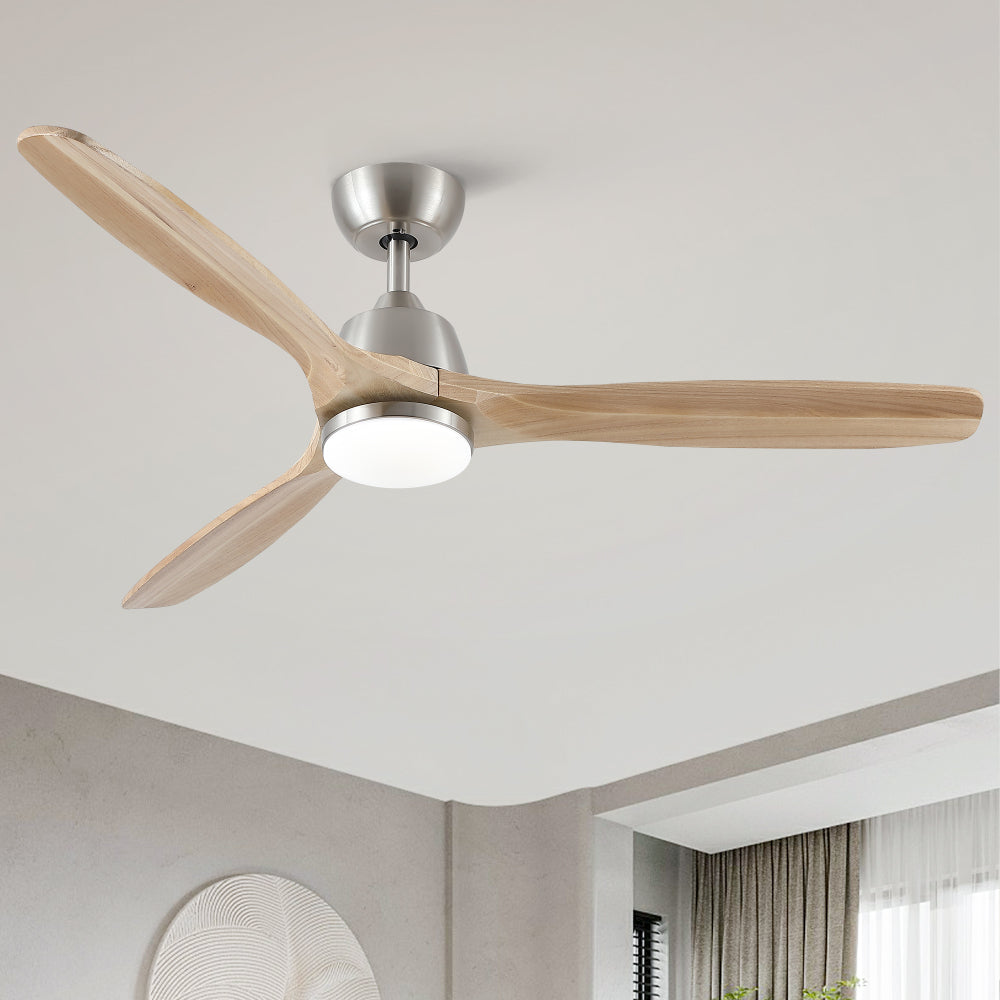 52" YUHAO Farmhouse Rustic LED Ceiling Fan with Remote Control