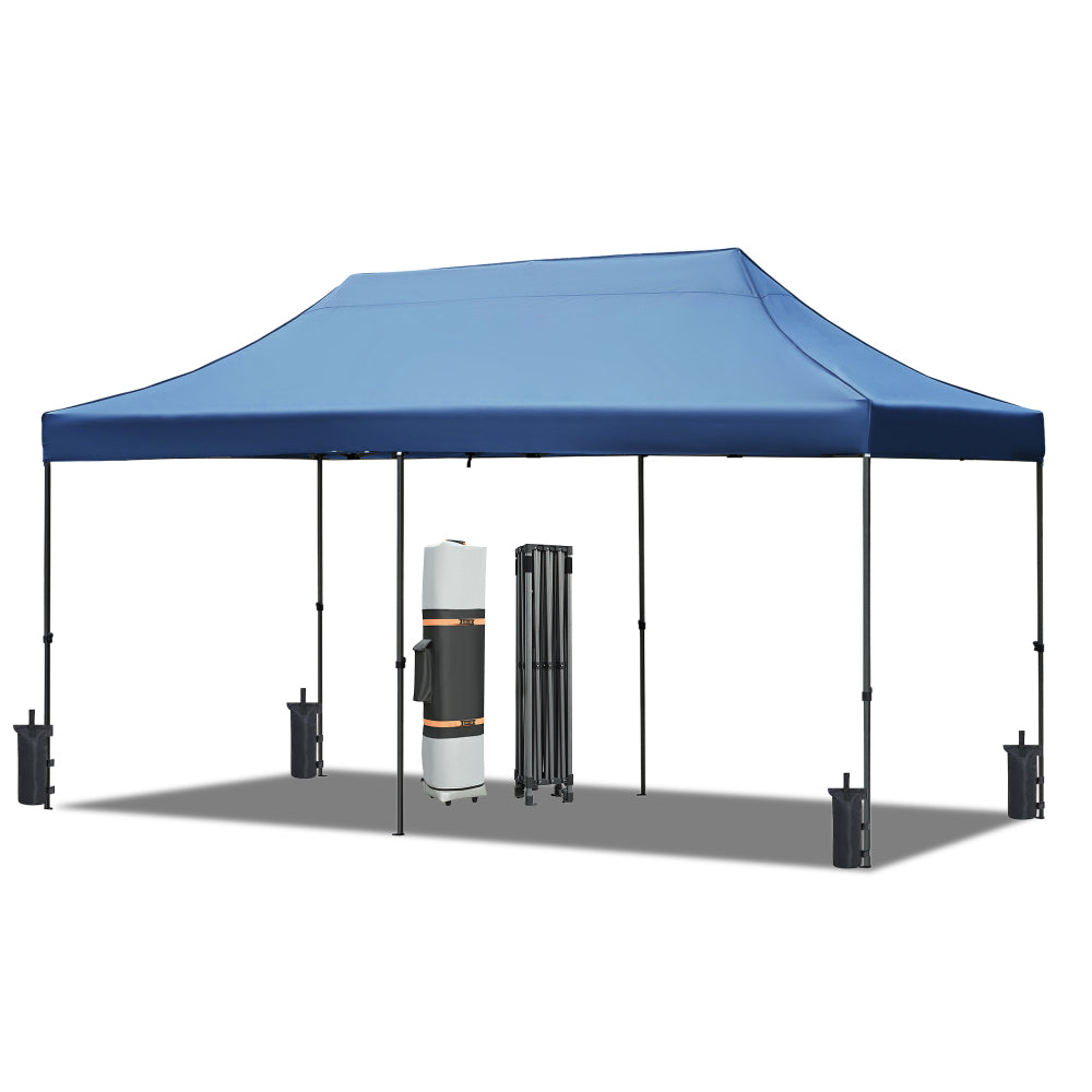 TREXM 10x20 Pop Up Canopy Tent with 6 Sidewalls, Heavy Duty Party Tent, UV and Waterproof Protection, 3 Height Adjustable Outdoor Canopy Tent with Roller Bag for Weddings, Events, and Beach, White