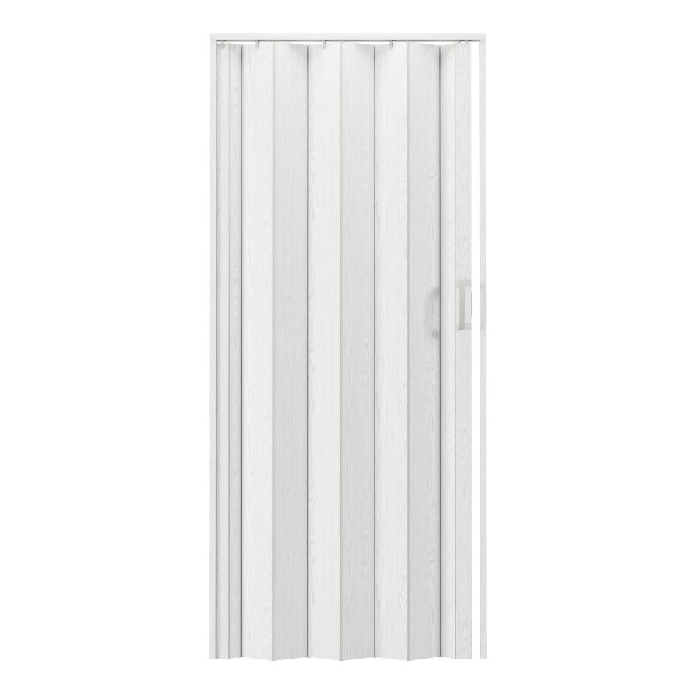 36" W PVC Foldable Accordion Doors or Privacy Room Divider for Internal Use, White
