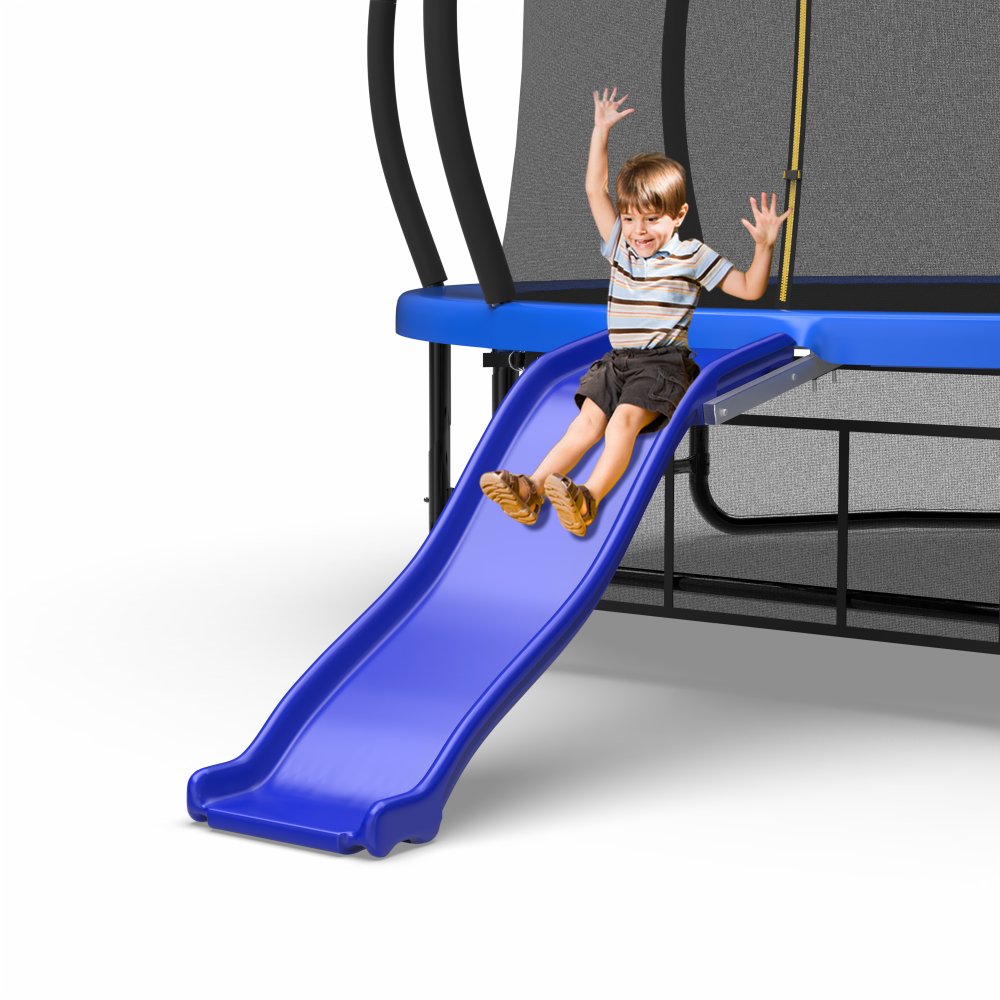 Outdoor trampoline slide ,blue