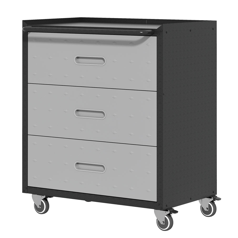 Heavy-Duty Metal Garage Storage Cabinet with Wheels - Sturdy and Durable Tool Storage Cabinet for Garage, Office, and Home Organizer Solutions