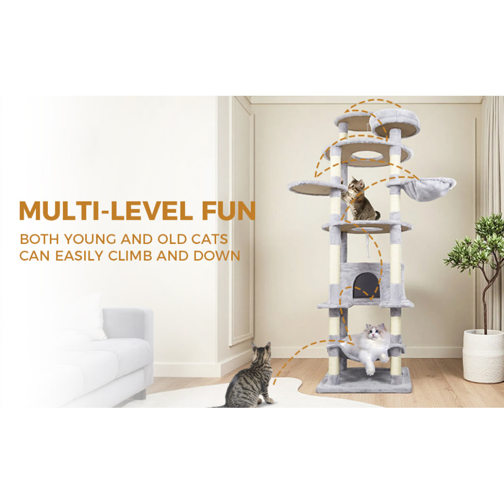 gray cat tree cy13
