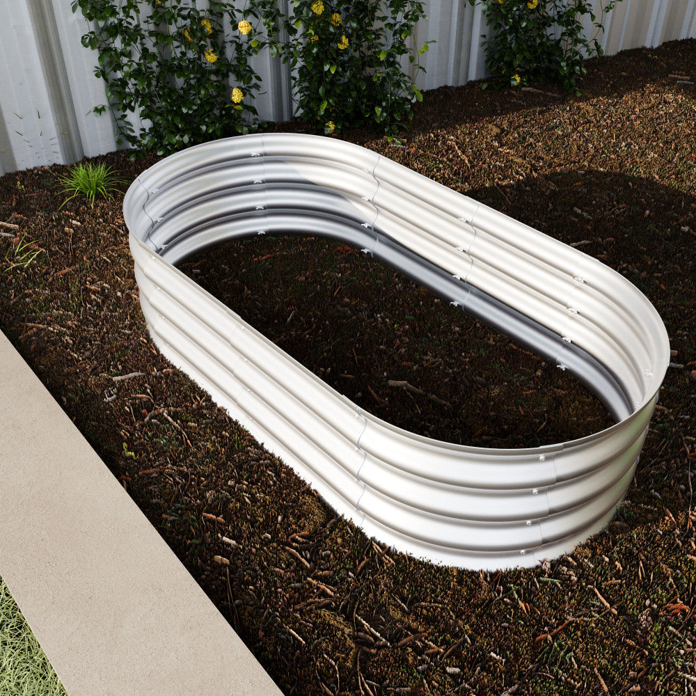 4x2x1ft Raised Garden Bed Kit, Galvanized Planter Raised Garden Beds for Outdoor for Vegetables,Flowers &Herbs, Heavy Duty, Rust-Resistant, Easy Assembly