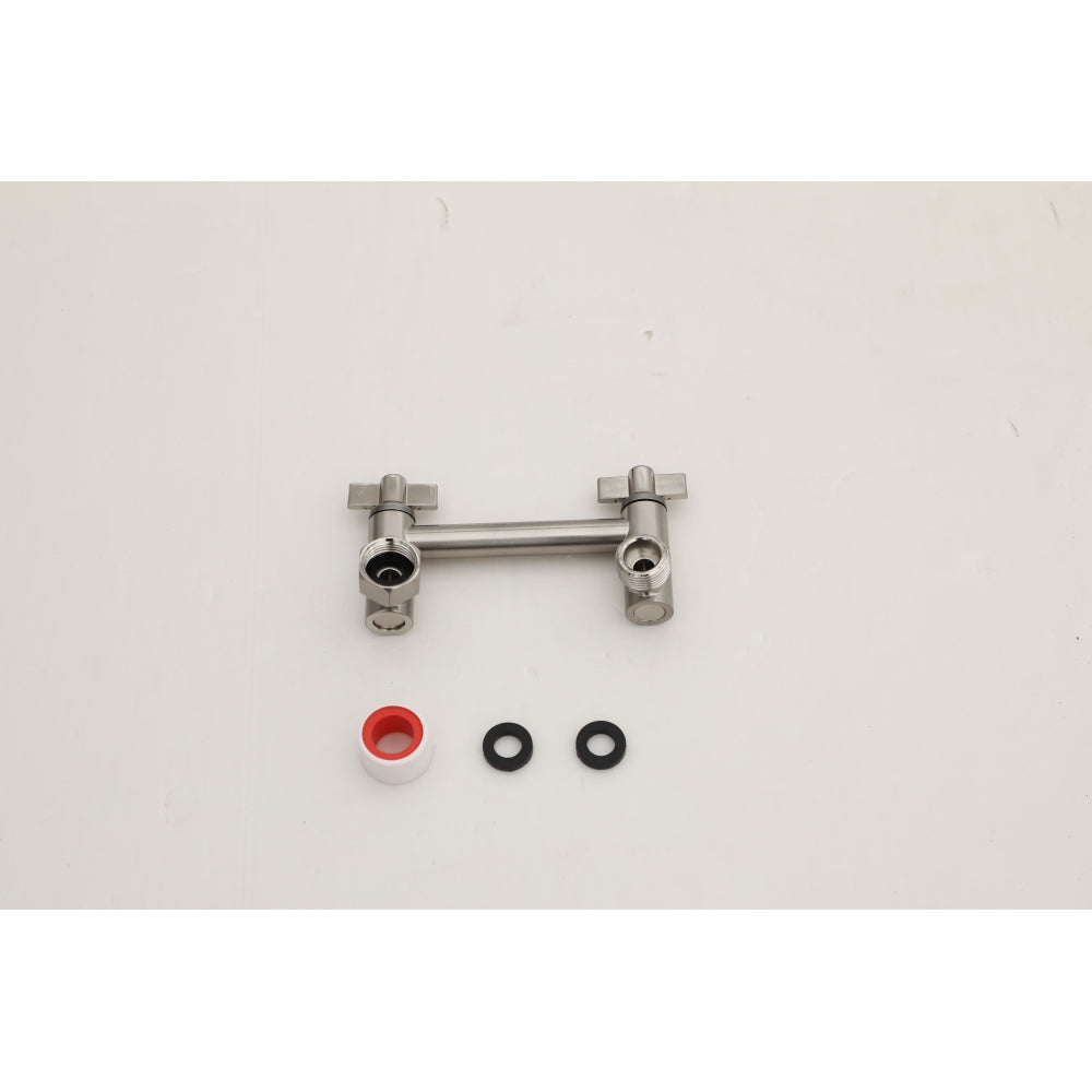 8" Ceiling Mounted Shower Arm with Flange, Brushed Nickel